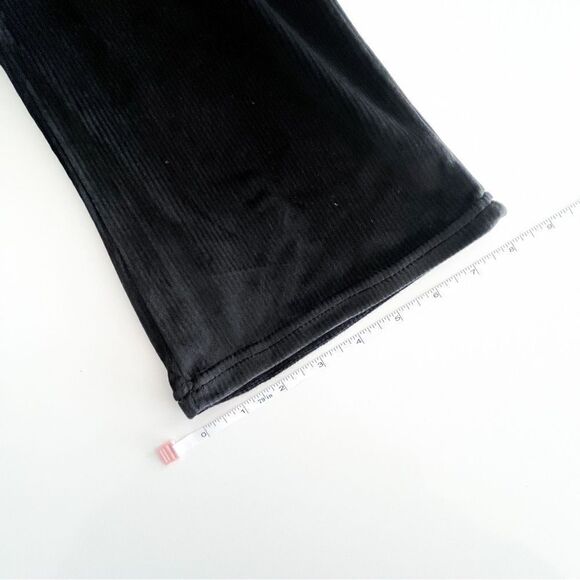 Hue Black Velvet Lounge Pants Elastic Waist Stretchy Velour Women's M - Picture 9 of 9